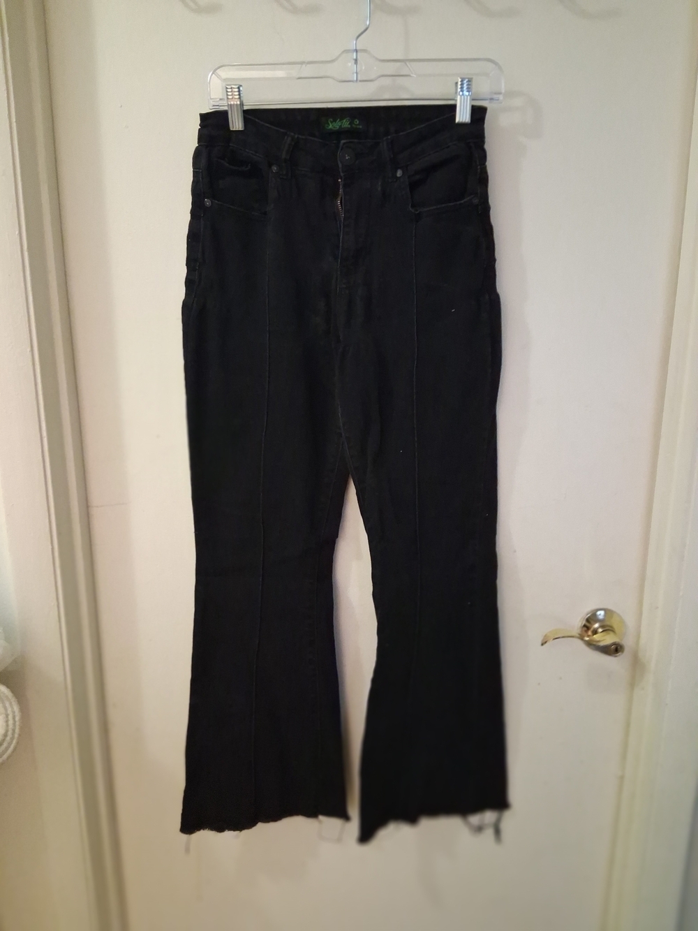 Solo Tu Black High-Rise Flared Jeans - Picture 2 of 8